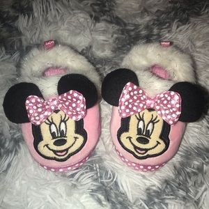 EUC 🎀Toddler Girl Minnie Mouse Slippers 🎀